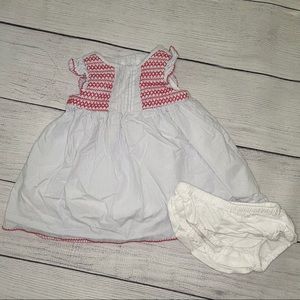 Janie & Jack Striped Dress w Bloomers 0-3